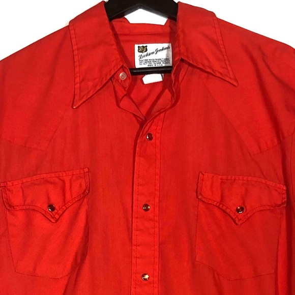 Vintage Other - Dickson Jenkins Western Red Shirt Snap Vintage